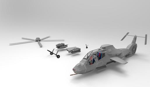 RAH 66 grey 3D Printed