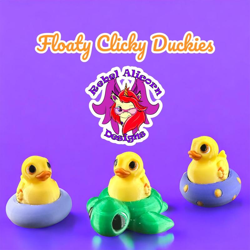 Floaty Clicky Duckies - 3 floats included