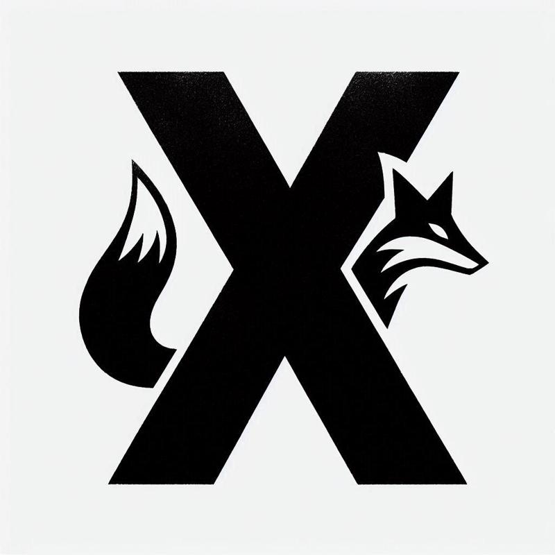 Fox alphabet: Letter X (version 2)