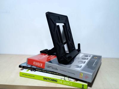 Sturdy Print-in-Place book stand with page holders V2
