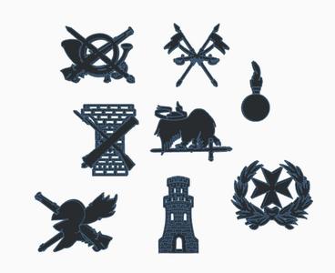 Emblemas Ejercito de Tierra y cuerpos comunes España