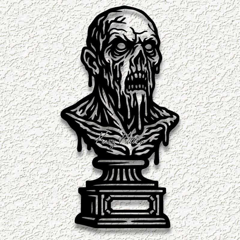 HAUNTED ZOMBIE BUST wall art home decor