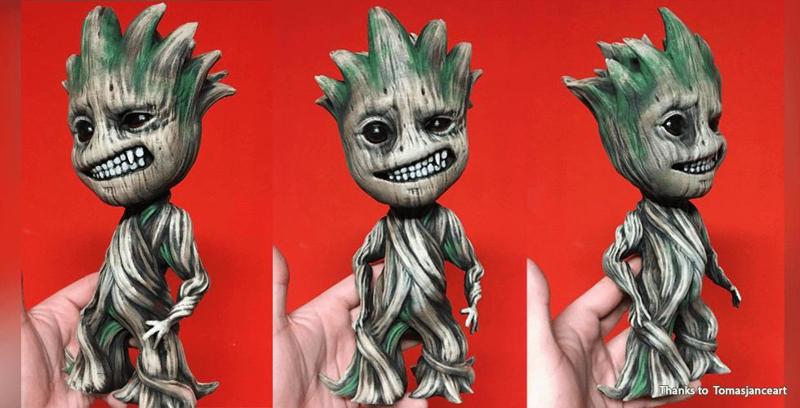 Baby Groot Sculpture 3D Print Model - STL Files for 3D Printing