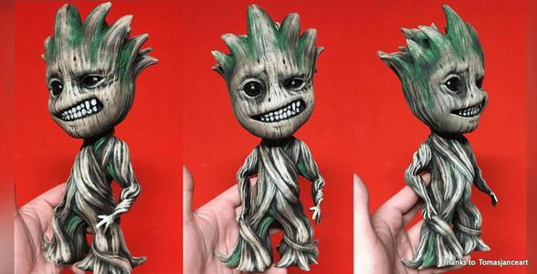Baby Groot Sculpture 3D Print Model - STL Files for 3D Printing
