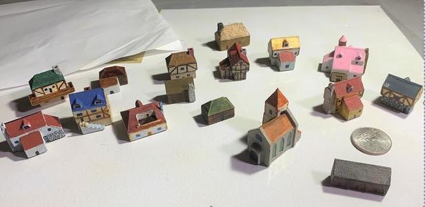 Miniature Medieval Homes and Buildings