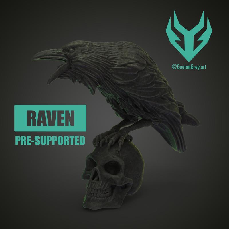 Raven Skull - Miniature