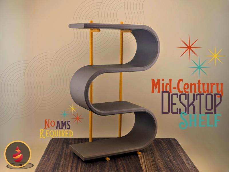 Mid-Century Desktop Shelf