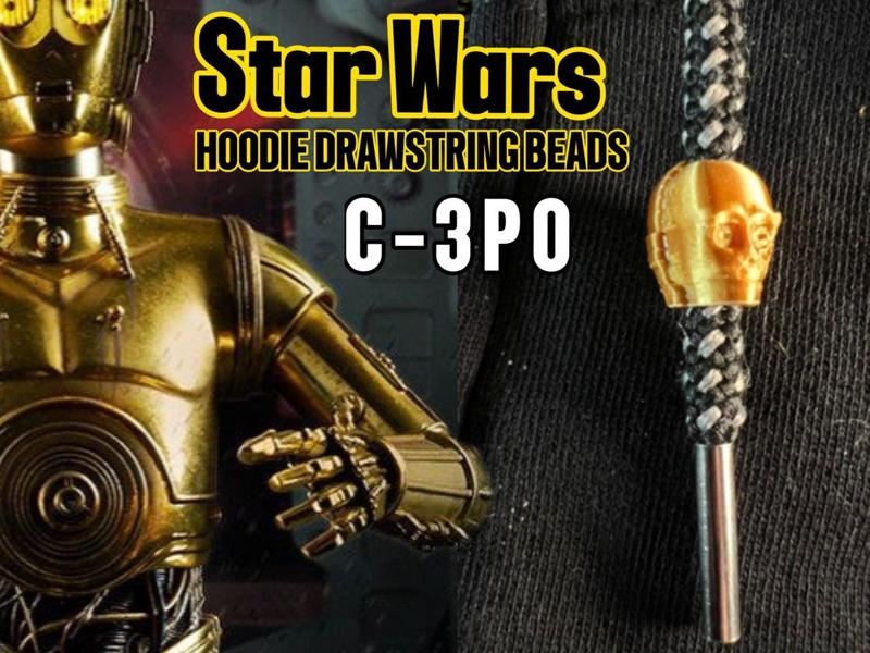 C-3PO hoodie drawstring beads - starwars
