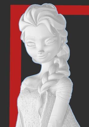DISNEY FROZEN - ELSA - HI RES 3D PRINT MODEL