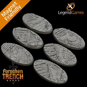 LegendGames 30x60mm round bases for Trench Crusade x6 Detailed