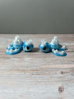 Melting Ice Cube Turtle Articulated Fidget LoopsPrintLab.3mf COMMERICAL USE INCLUDED