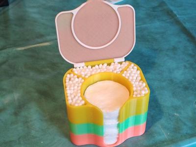 Qtip and cotton disk dispenser holder