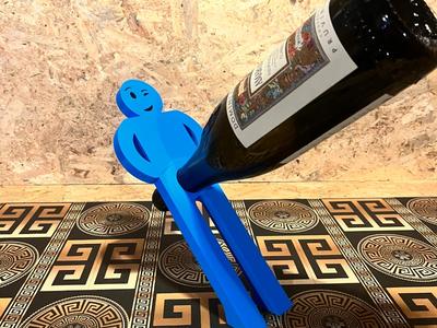 stickman funny bottle ..  bottles holder suspesion