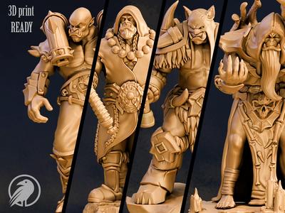 Famous Orks Fanart Miniatures 3D Model Collection