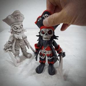 LEONARDZ3D - FLEXI PRINT-IN-PLACE SKELETON PIRATE