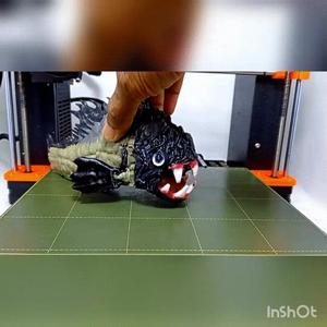 Articulated Print-In-Place Monster Piranha