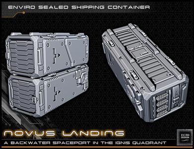 Scifi Shipping Container - 28-32mm gaming - Novus Landing