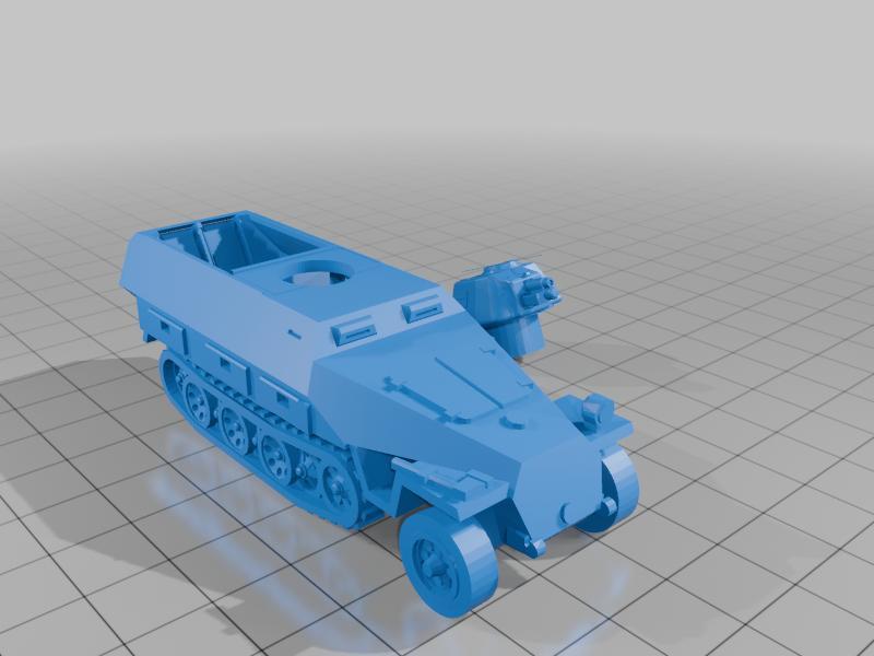 Sd.Kfz.251 Ausf D - Renault R35 Turret 1/72 Scale