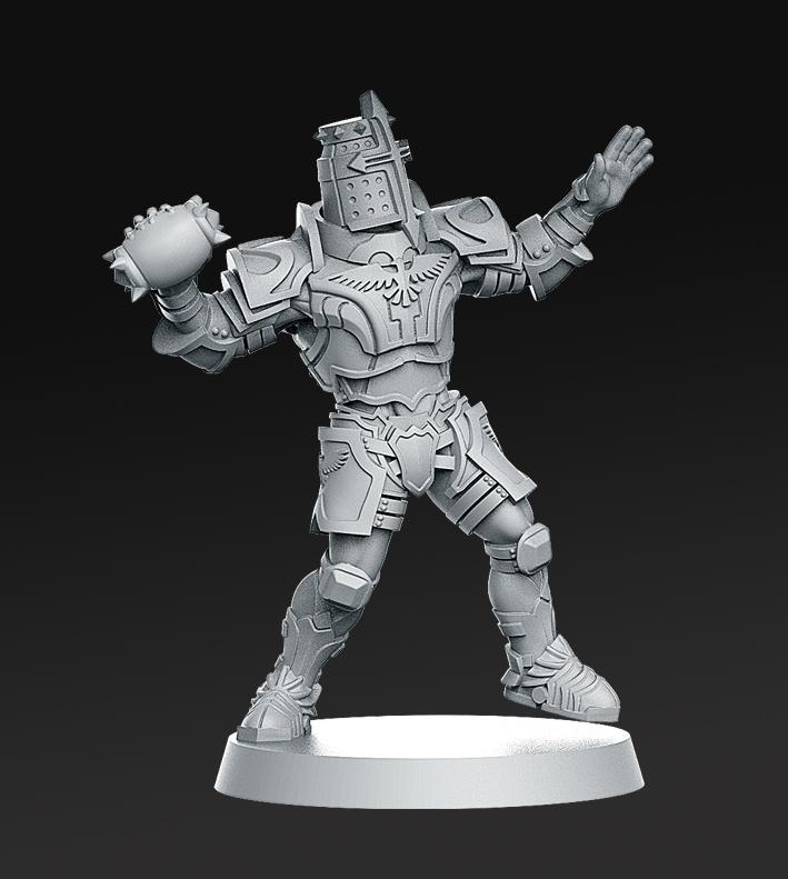 05 human thrower Fantasy Football 32mm
