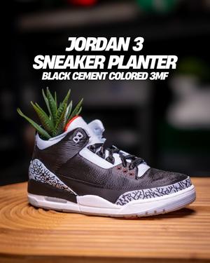 Jordan 3 Sneaker Planter Black Cement Colorway
