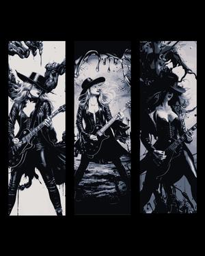 Rock and Roll Lives - Rock Power Guitarist Beauty - Set of Bookmarks