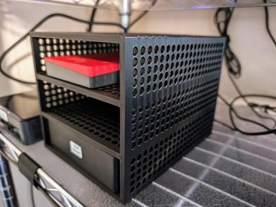 Rack for Three 3.5 inch External Hard Drives