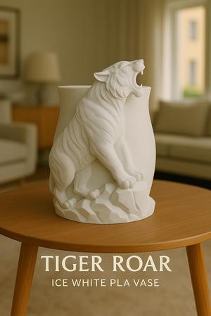 Tiger-shaped vase art organizer for fierce flair