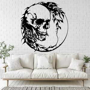 Skeleton Head 2D Wall Art/Window Art - Digital STL & SVG Files for 3D Printing and Laser Cutting
