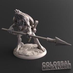 Lizardfolk Female Spear Two Handed C
