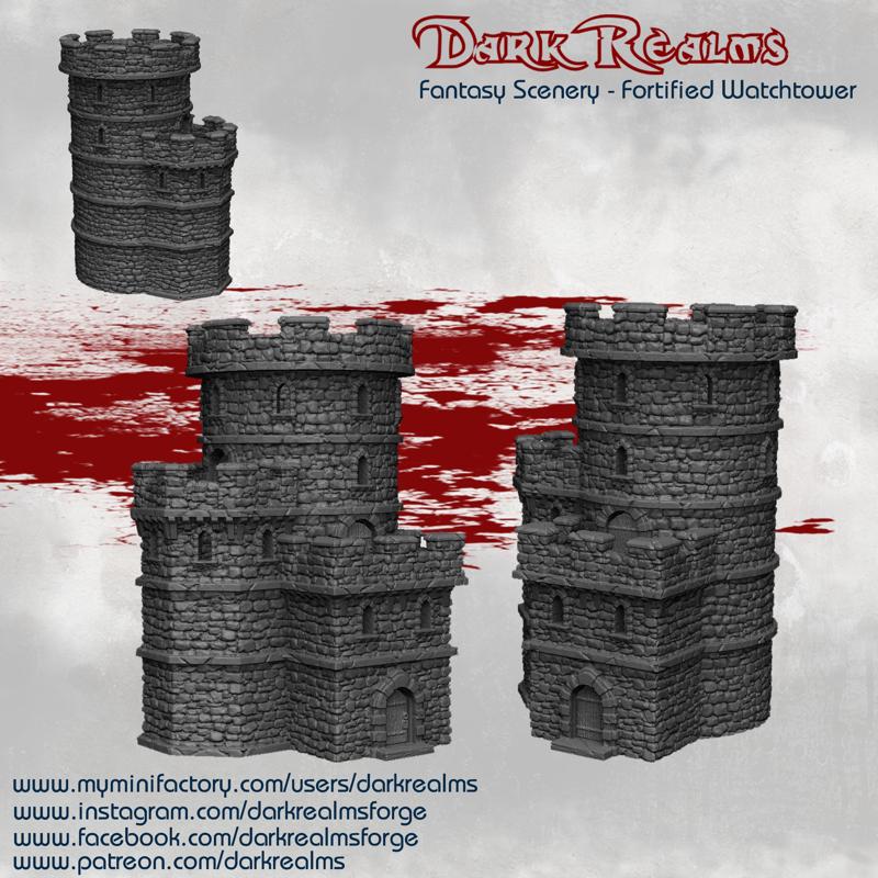Dark Realms Fantasy Scenery - Fortified Watchtower