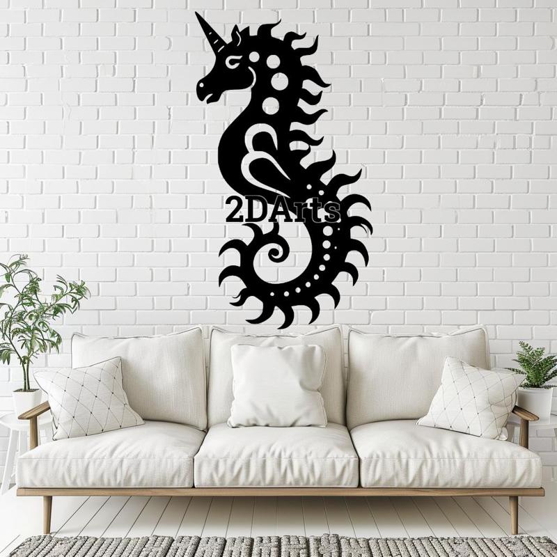 Seahorse 2D Wall Art/Window Art - Digital STL & SVG File