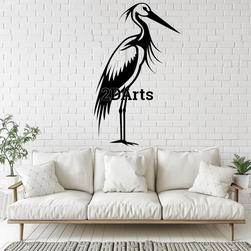 Stork 2D Wall Art/Window Art - Digital STL & SVG File