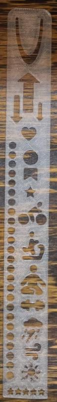 A5 Icon Stencil Bookmark