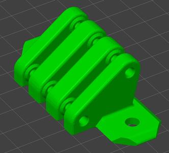 compact mountingplate for multi-joint hinge
