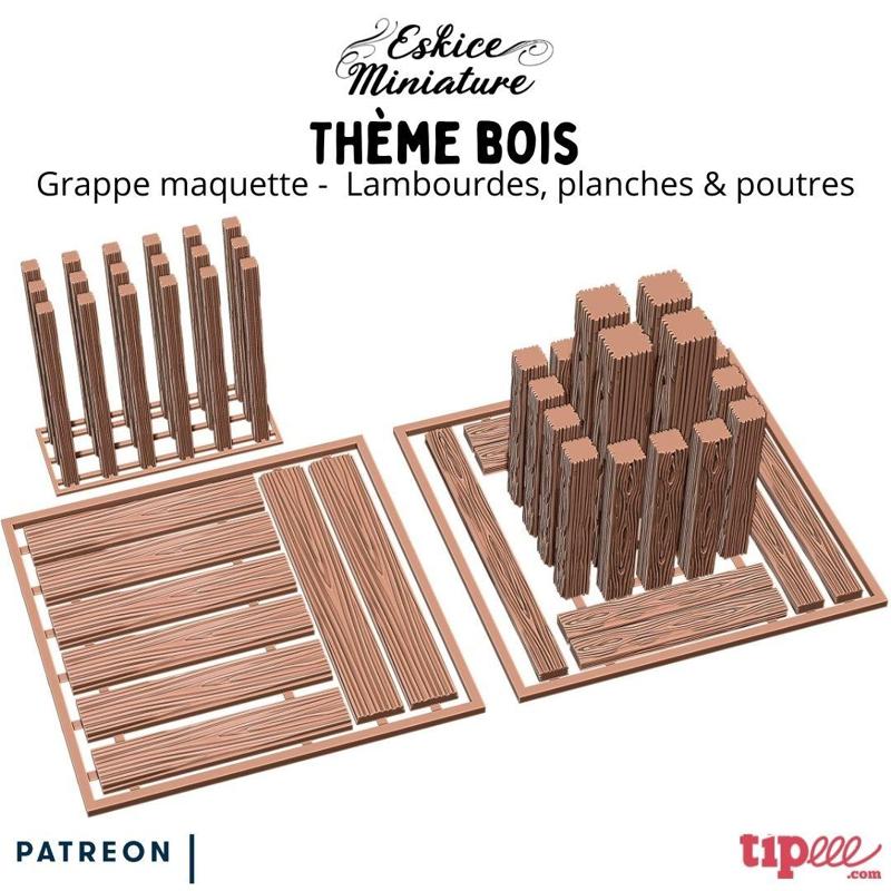 Wood - Models for wargame & diorama scenery by Eskice Miniature