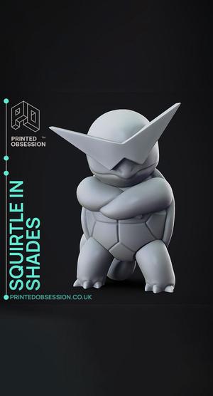 Squirtle with Shades - Pokemon - Fan Art