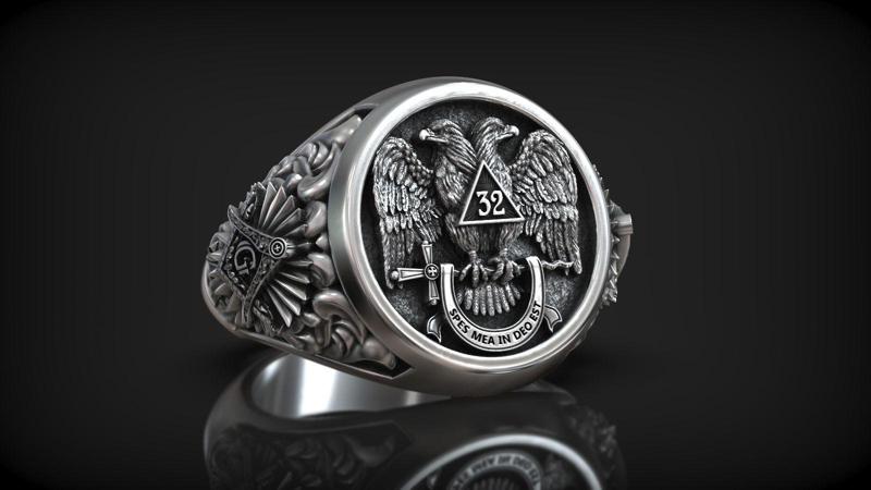 Heraldic Double Headed Eagle Freemasonry Symbols Signet