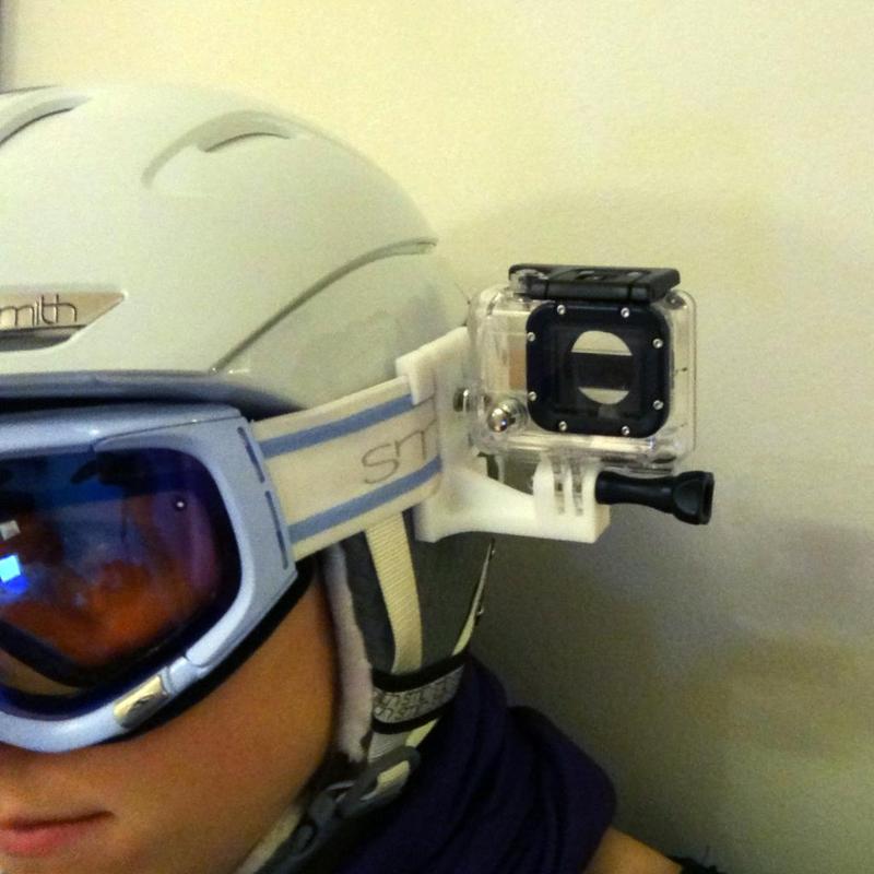 Ski goggle GOPRO holder