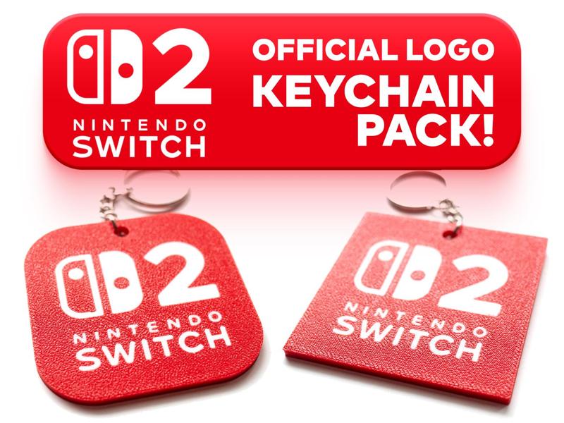 Nintendo Switch 2 Logo Keychain Pack!
