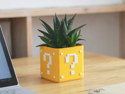 Mario Bros Planter - Single/Dual Extrusion Minimal Planter