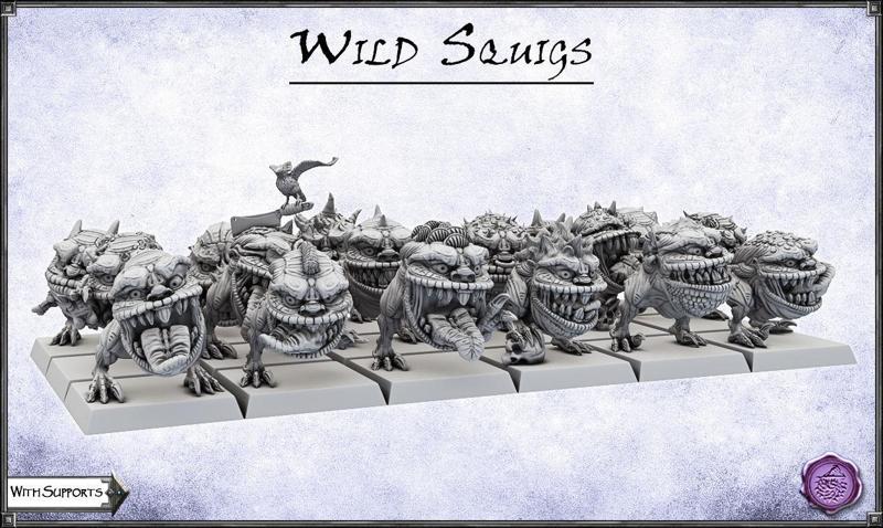 Wild Orc Squigs Herd -UNIT- 28mm Miniatures