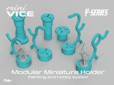 miniVICE Y-Series - Modular miniature holder, painting and hobby system