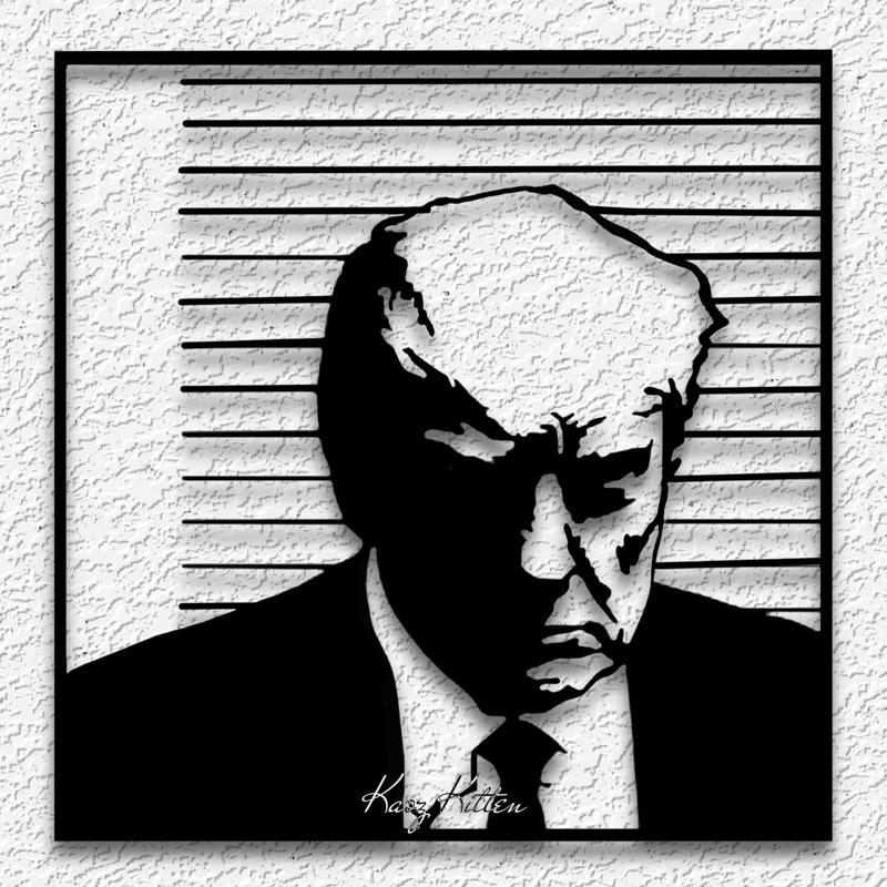 President Donald Trump Mug Shot wall art