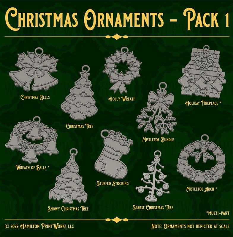 Christmas Ornaments - Pack 1 | Holiday Decorations