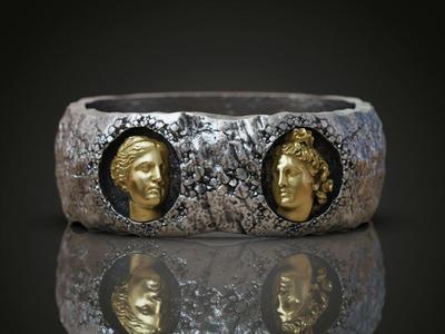 Wedding pair rings greek sculptures antique
