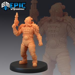 Jetpack Bandit Pistol / Male Human Soldier / Steampunk Tech Character