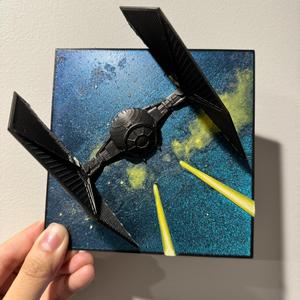 TIE Fighter in Flight - HueForge Hybrid