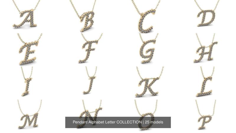 Pendant Alphabet Letter COLLECTION