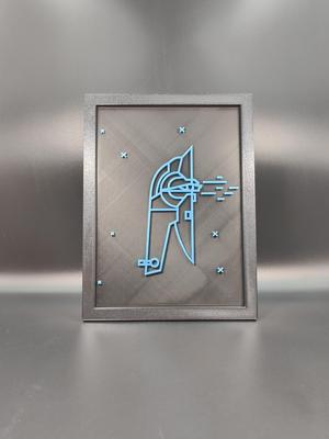 Star Wars Neon Line Art - Slave 1
