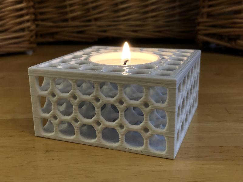 Truncated Cube Tealight Holder